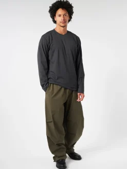 Sunspel - Long Sleeve Riviera Midweight T-Shirt in Charcoal