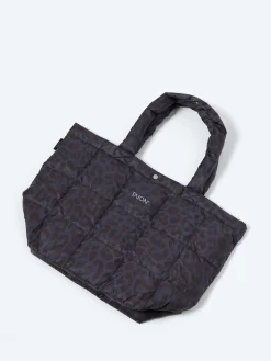 Taion - Lunch Down Tote (M) in Navy Leopard