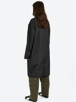 TAION - MIL Reversible Bal Collar Coat in Black