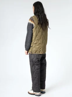 TAION - Military Crew Neck Down Vest in Dark Olive