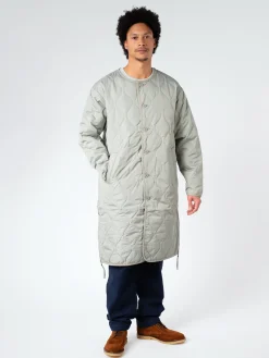 TAION - Military Crew Neck Down Coat in Sage Green