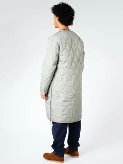 TAION - Military Crew Neck Down Coat in Sage Green