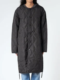 TAION - Military Crew Neck Down Coat in Black
