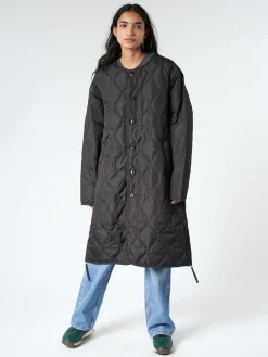 TAION - Military Crew Neck Down Coat in Black
