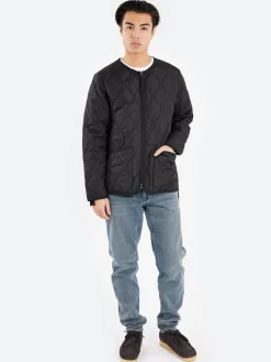TAION - Military Crew Zip Jacket in Black