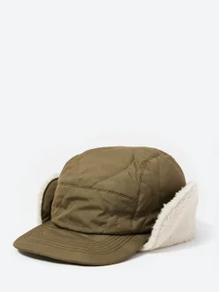 TAION - Military Down Cap in Dark Olive and Cream