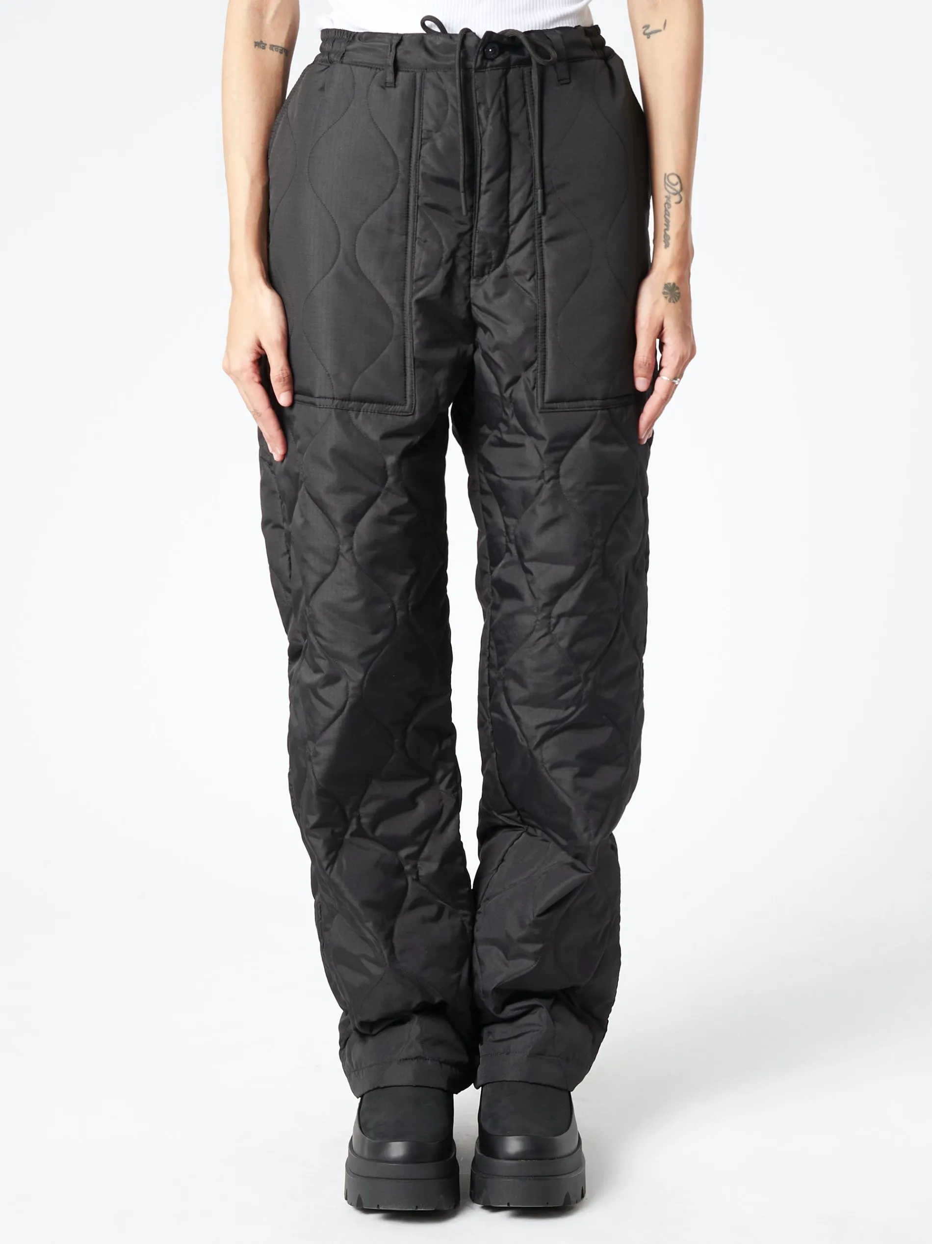 TAION - Military Down Pants in Black