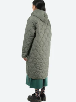 Taion - Military Hood Longdown Coat in Olive (Green)