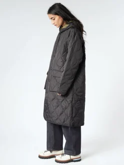 TAION - Military Hood Long Down Coat in Black