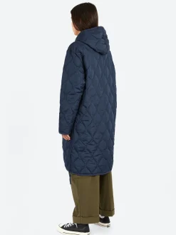 TAION - Military Hood Long Down Coat in Dark Navy