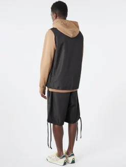 Taion - Military Reversible V-Neck Vest in Black