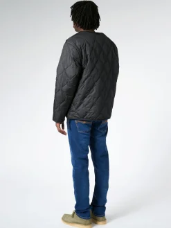 Taion - Military Reversible Crew Neck Down Jacket in Black and Cream