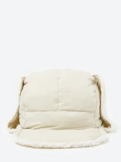 TAION - Mountain Reversible Down X Boa Warm Cap in Ice Gray and Ivory