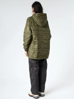 TAION - Oversized Down Hoodie in Dark Olive
