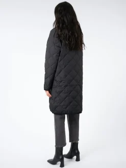 TAION - Piping Long Down Coat in Black
