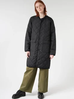 Taion - Piping V-Neck Long Cardigan in Black