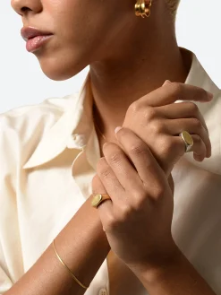 Ten. Jewelry - Amain Oval Signet Ring in Gold