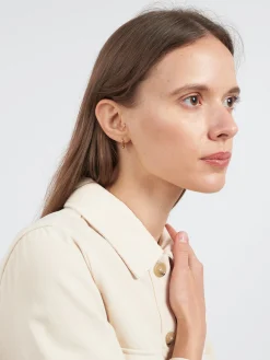 TEN. Jewelry - Oblong Earrings in Gold