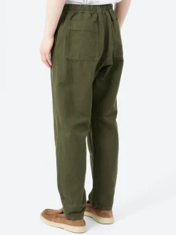 TOAST - Alfie Herringbone Trousers in Dark Moss