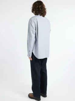 TOAST - Chambray Cotton Linen Shirt in Charcoal