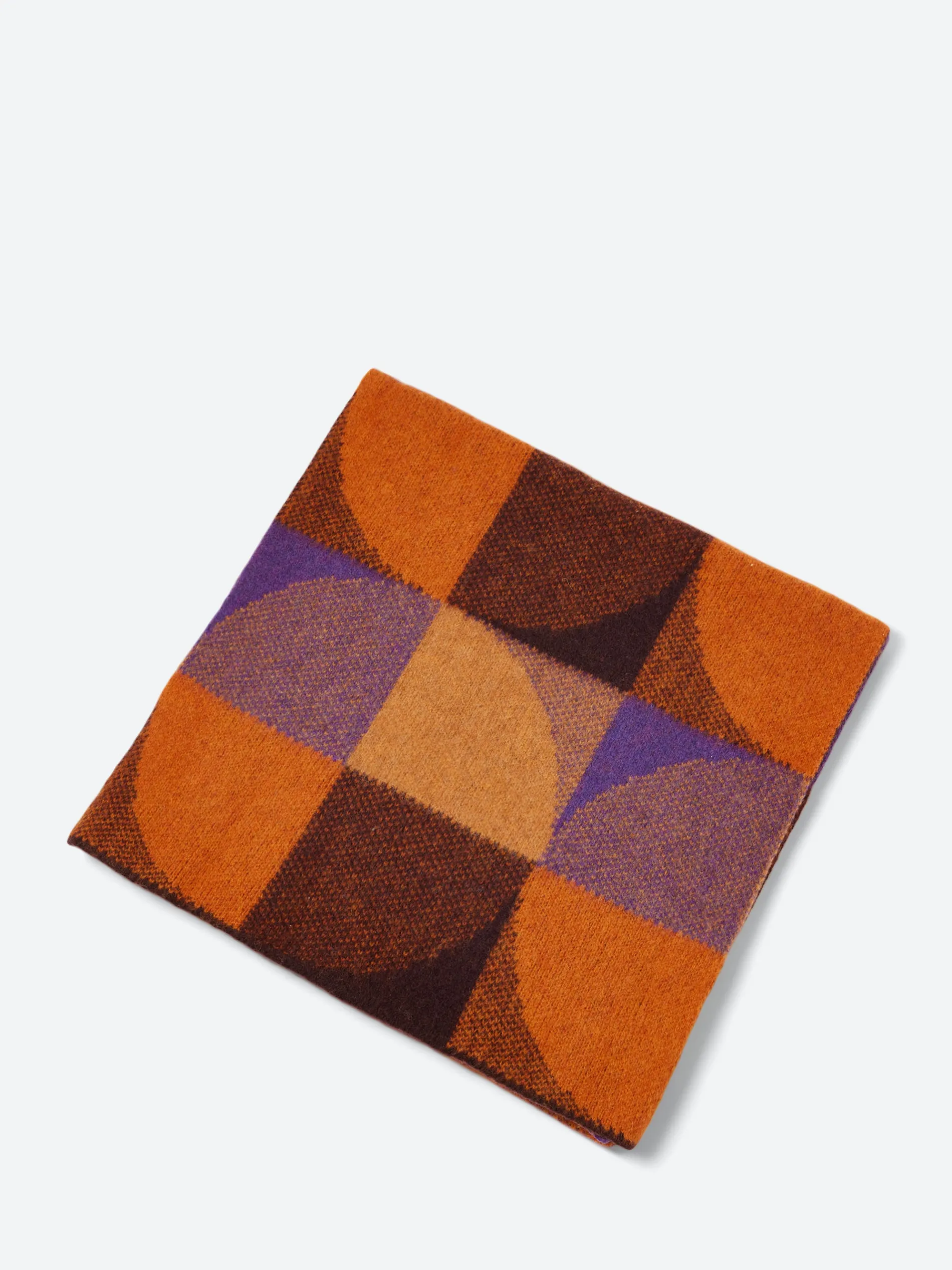 TOAST - Color Block Wool Scarf in Ginger Multi