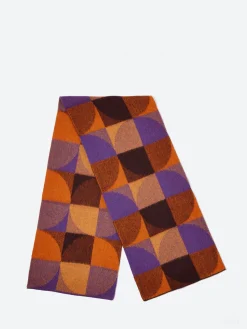 TOAST - Color Block Wool Scarf in Ginger Multi