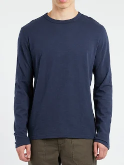 TOAST - Frank Long Sleeve Tee in Prussian Blue