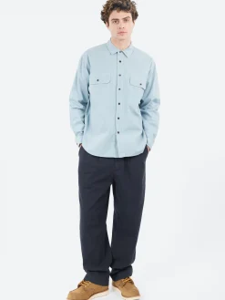 TOAST - Garment Dyed Oxford Workwear Shirt in Mist Blue