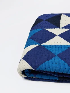 TOAST - Kite Patchwork Quilt in Blue Multi