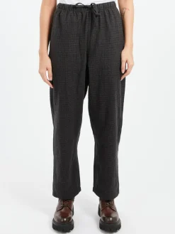 TOAST - Suki Seersucker Check Trousers in Carbon