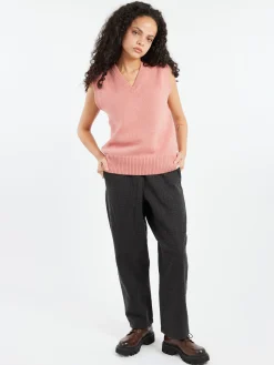 TOAST - Suki Seersucker Check Trousers in Carbon