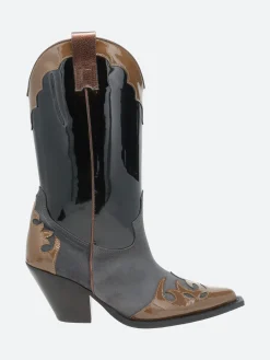 TORAL - 12357 in Brn Pat and Gry Sue and Black