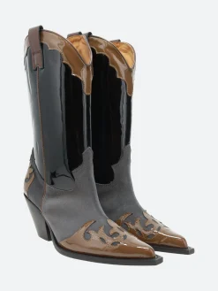 TORAL - 12357 in Brn Pat and Gry Sue and Black