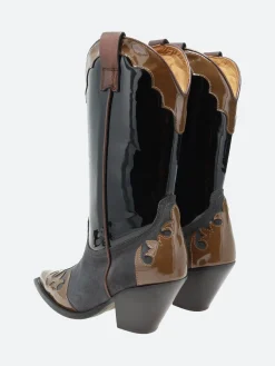 TORAL - 12357 in Brn Pat and Gry Sue and Black