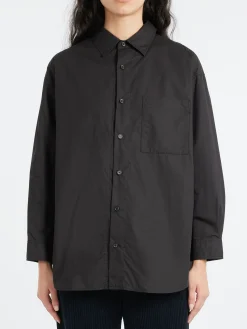 Toujours - Back Gathered Shirt in Black