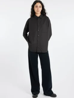 Toujours - Back Gathered Shirt in Black