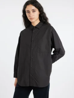 Toujours - Back Gathered Shirt in Black