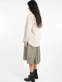 Toujours - Baggy Shirt Jacket in Off Gray