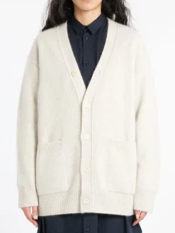 Toujours - V-Neck Cardigan in Natural
