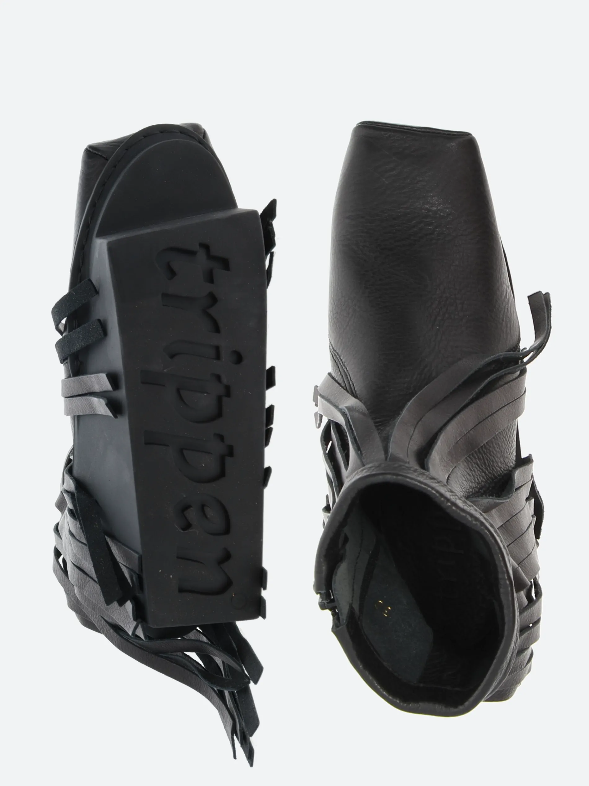 Trippen - Geisha Fluster in Black Waw