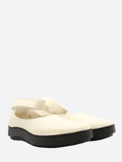 Trippen - Swan Lake in White with Black Sole