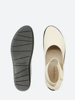 Trippen - Swan Lake in White with Black Sole