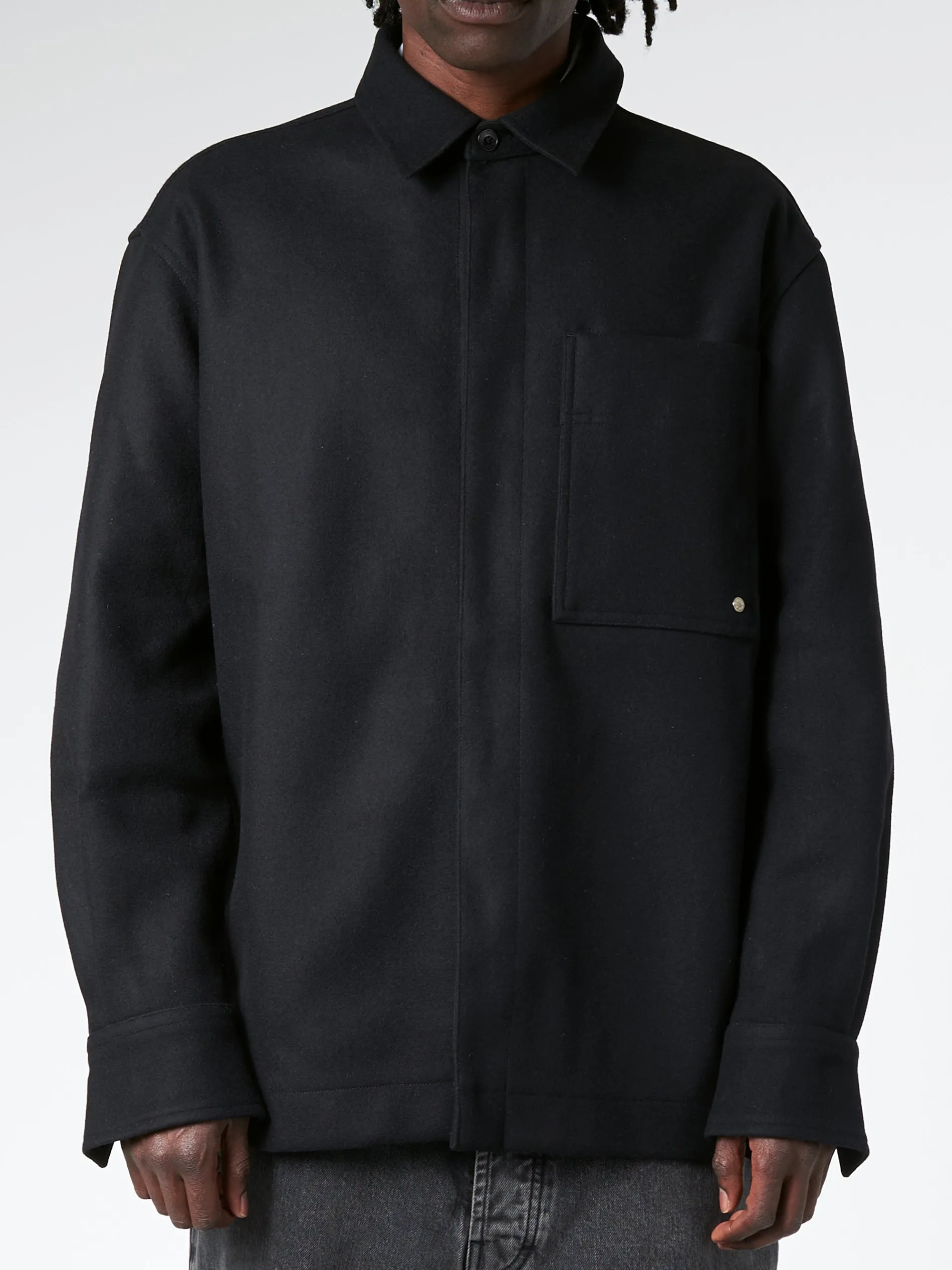 Études - Picture Wool Shirt in Black