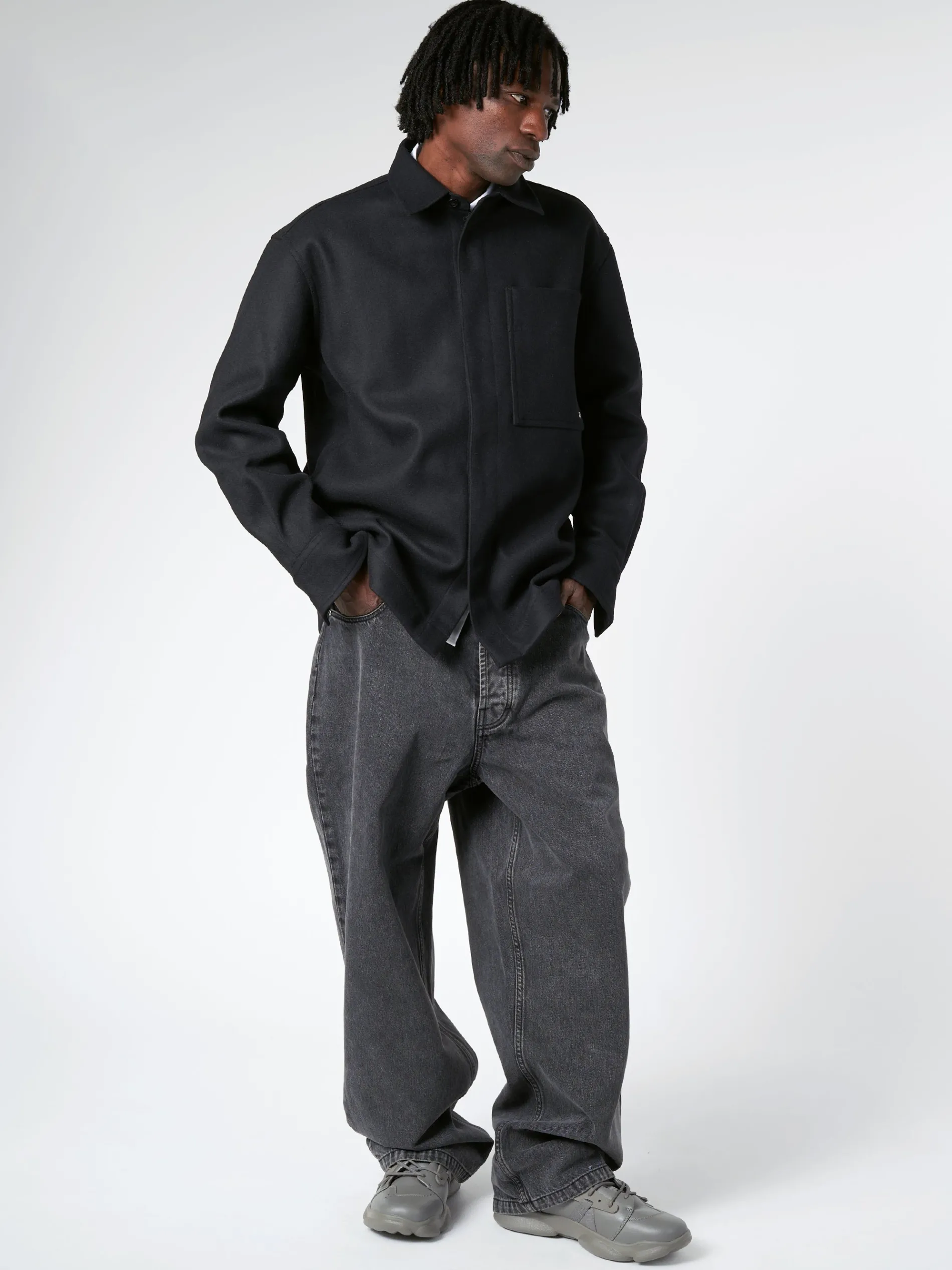 Études - Picture Wool Shirt in Black