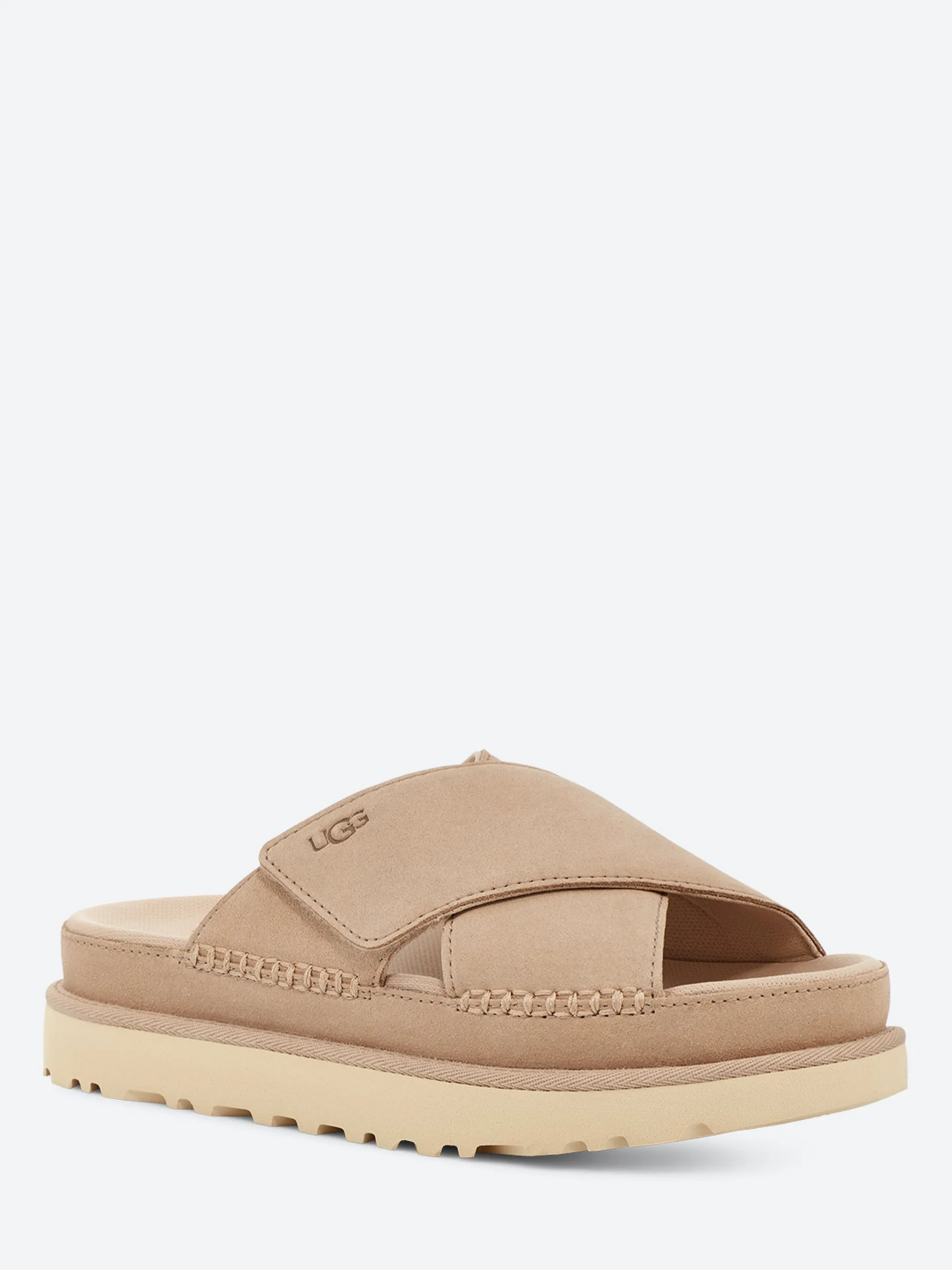 Ugg - Goldenstar Cross Slide in Driftwood