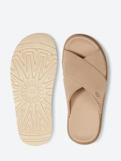 Ugg - Goldenstar Cross Slide in Driftwood