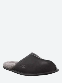 Ugg - Scuff Leather Slipper in Black