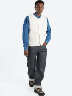 Universal Works - 4 Pocket Gilet in Ecru