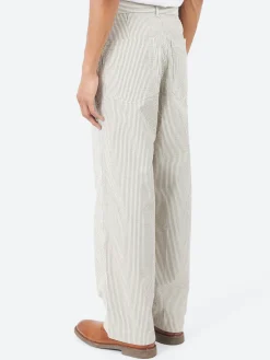 Universal Works - Duke Pant in Grey Derby Stripe