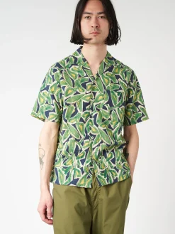 Universal Works - Minari Shirt in Navy Artist Flower Lincot
